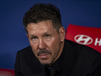 Diego Pablo Simeone, head coach of Atletico de Madrid, is seen before the La Liga EA Sports 2024/25 football match between Atletico Madrid a...