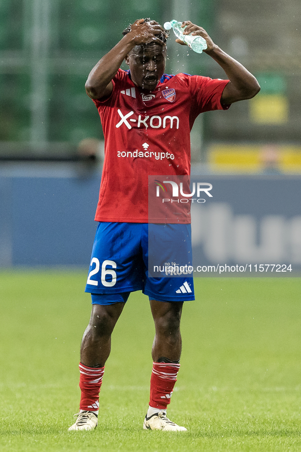 Erick Otieno during Legia Warsaw vs Rakow Czestochowa - PKO  Ekstraklasa match in Warsaw, Poland on September 15, 2024. 