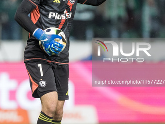 Kacper Tobiasz during Legia Warsaw vs Rakow Czestochowa - PKO  Ekstraklasa match in Warsaw, Poland on September 15, 2024. (