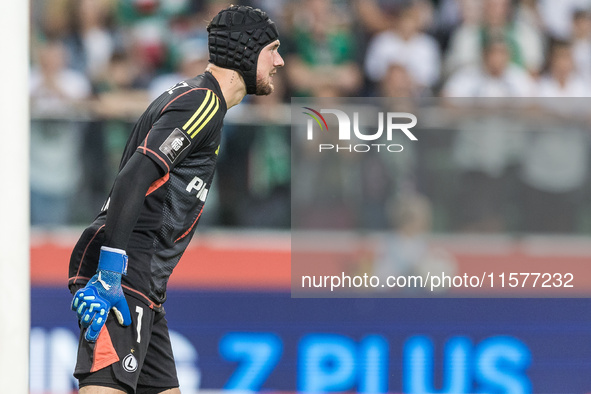 Kacper Tobiasz during Legia Warsaw vs Rakow Czestochowa - PKO  Ekstraklasa match in Warsaw, Poland on September 15, 2024. 