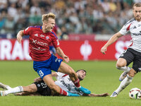 Jurgen Celhaka, Jonatan Braut Brunes, Rafal Augustyniak during Legia Warsaw vs Rakow Czestochowa - PKO  Ekstraklasa match in Warsaw, Poland...