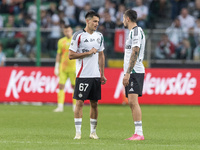 Bartosz Kapustka, Pawel Wszolek during Legia Warsaw vs Rakow Czestochowa - PKO  Ekstraklasa match in Warsaw, Poland on September 15, 2024. (