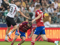 Pawel Wszolek, Jean Carlos Silva, Milan Rundic during Legia Warsaw vs Rakow Czestochowa - PKO  Ekstraklasa match in Warsaw, Poland on Septem...