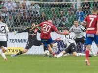 Kacper Tobiasz, Jean Carlos Silva, goal during Legia Warsaw vs Rakow Czestochowa - PKO  Ekstraklasa match in Warsaw, Poland on September 15,...