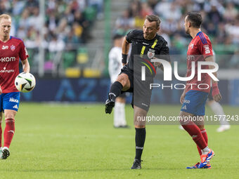 Referee Jaroslaw Przybyl during Legia Warsaw vs Rakow Czestochowa - PKO  Ekstraklasa match in Warsaw, Poland on September 15, 2024. (