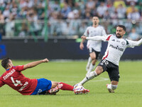 Efstratios Svarnas, Luquinhas during Legia Warsaw vs Rakow Czestochowa - PKO  Ekstraklasa match in Warsaw, Poland on September 15, 2024. (