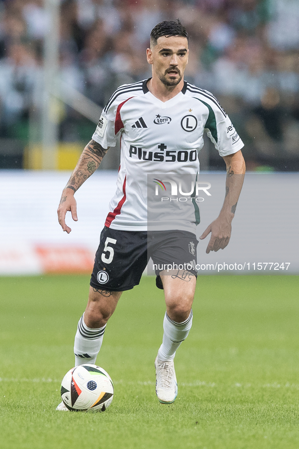 Claude Goncalves during Legia Warsaw vs Rakow Czestochowa - PKO  Ekstraklasa match in Warsaw, Poland on September 15, 2024. 