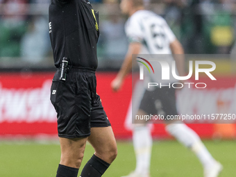 Referee Jaroslaw Przybyl during Legia Warsaw vs Rakow Czestochowa - PKO  Ekstraklasa match in Warsaw, Poland on September 15, 2024. (