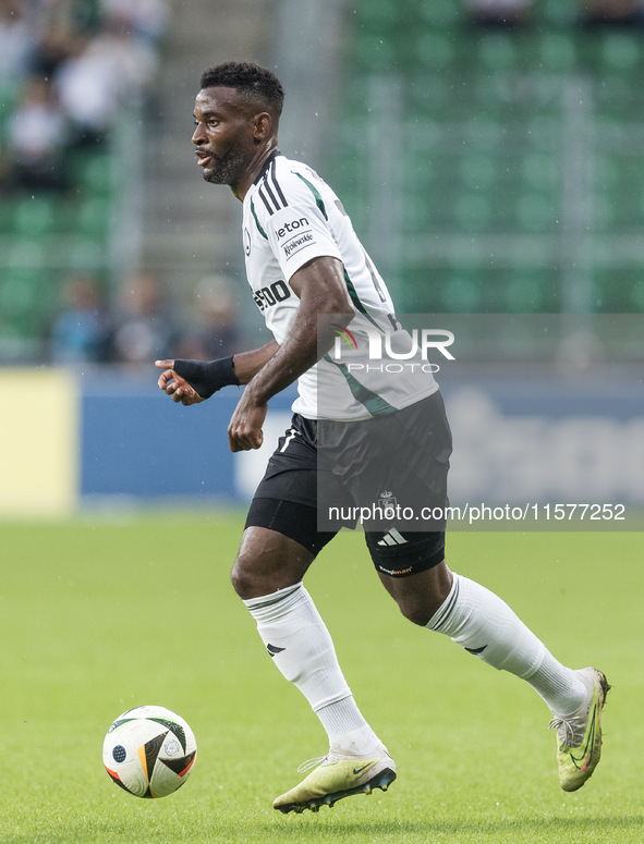 Jean - Pierre Nsame during Legia Warsaw vs Rakow Czestochowa - PKO  Ekstraklasa match in Warsaw, Poland on September 15, 2024. 