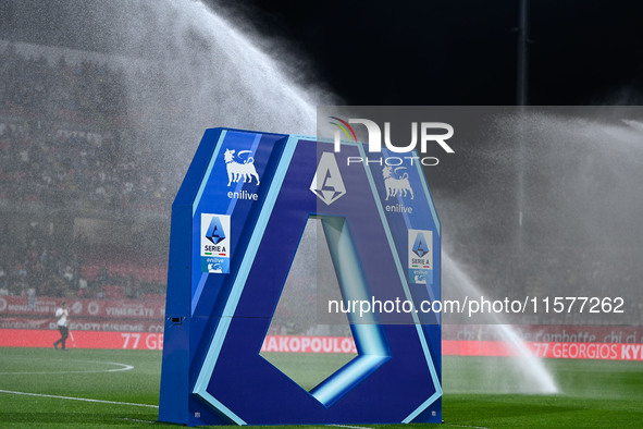 Lega Serie A during the Italian Serie A football match between AC Monza and Inter FC Internazionale in Monza, Italy, on September 15, 2025,...