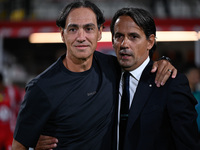 Head Coach Alessandro Nesta of AC Monza and Head Coach Simone Inzaghi of FC Inter during the Italian Serie A football match between AC Monza...