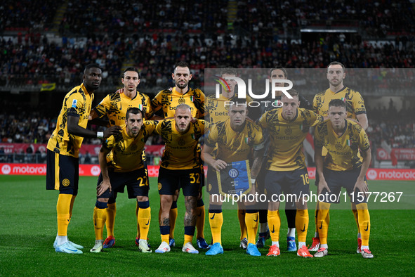 The lineup of FC Inter during the Italian Serie A football match between AC Monza and Inter FC Internazionale in Monza, Italy, on September...