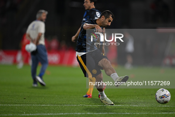 Henrikh Mkhitaryan of FC Inter during the Italian Serie A football match between AC Monza and Inter FC Internazionale in Monza, Italy, on Se...