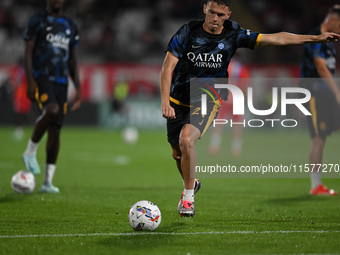 Kristjan Asllani of FC Inter during the Italian Serie A football match between AC Monza and Inter FC Internazionale in Monza, Italy, on Sept...