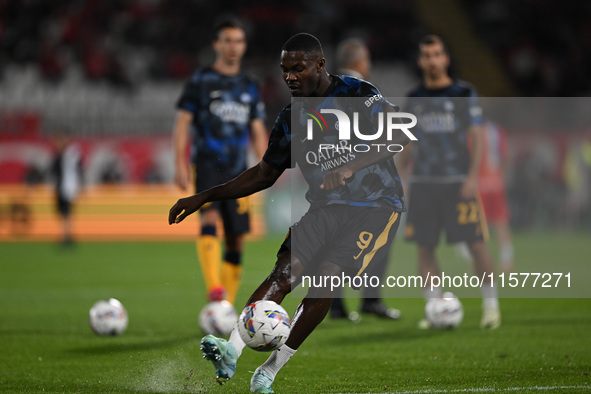 Marcus Thuram of FC Inter during the Italian Serie A football match between AC Monza and Inter FC Internazionale in Monza, Italy, on Septemb...