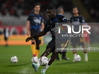 Marcus Thuram of FC Inter during the Italian Serie A football match between AC Monza and Inter FC Internazionale in Monza, Italy, on Septemb...