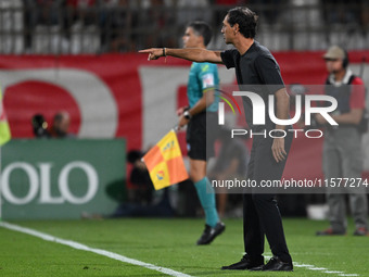 Head Coach Alessandro Nesta of AC Monza during the Italian Serie A football match between AC Monza and Inter FC Internazionale in Monza, Ita...