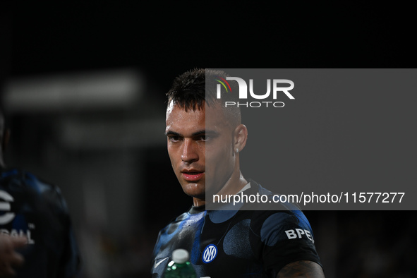 Lautaro Martinez of FC Inter during the Italian Serie A football match between AC Monza and Inter FC Internazionale in Monza, Italy, on Sept...