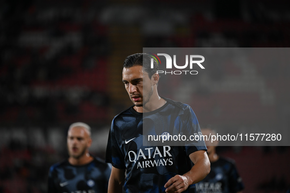 Matteo Darmian of FC Inter during the Italian Serie A football match between AC Monza and Inter FC Internazionale in Monza, Italy, on Septem...