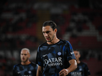 Matteo Darmian of FC Inter during the Italian Serie A football match between AC Monza and Inter FC Internazionale in Monza, Italy, on Septem...