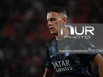 Matteo Darmian of FC Inter during the Italian Serie A football match between AC Monza and Inter FC Internazionale in Monza, Italy, on Septem...