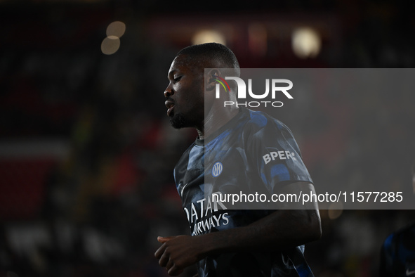 Marcus Thuram of FC Inter during the Italian Serie A football match between AC Monza and Inter FC Internazionale in Monza, Italy, on Septemb...