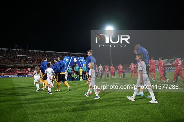 The lineup of FC Inter during the Italian Serie A football match between AC Monza and Inter FC Internazionale in Monza, Italy, on September...