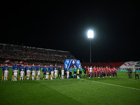 The lineup of FC Inter and AC Monza during the Italian Serie A football match between AC Monza and Inter FC Internazionale in Monza, Italy,...