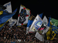 FC Inter supporters attend the Italian Serie A football match between AC Monza and Inter FC Internazionale in Monza, Italy, on September 15,...