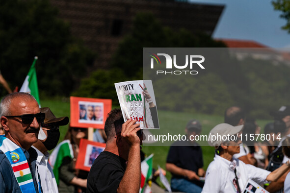 On September 15, 2024, in Washington, DC, a group of 200 protesters marks the second anniversary of Mahsa Jina Amini's death by the Law Enfo...