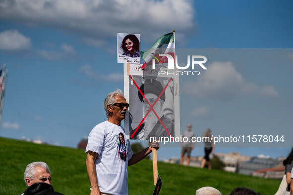 On September 15, 2024, in Washington, DC, a group of 200 protesters marks the second anniversary of Mahsa Jina Amini's death by the Law Enfo...