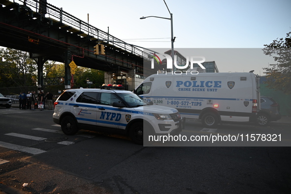 Four people are shot, including two bystanders and an NYPD officer, after two Brooklyn cops open fire on a suspect allegedly armed with a kn...