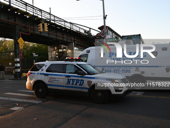 Four people are shot, including two bystanders and an NYPD officer, after two Brooklyn cops open fire on a suspect allegedly armed with a kn...