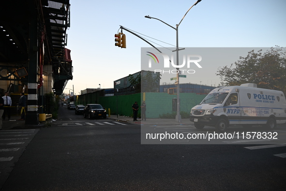 Four people are shot, including two bystanders and an NYPD officer, after two Brooklyn cops open fire on a suspect allegedly armed with a kn...