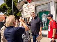 A block party in Los Feliz, United States, on September 15, 2024, dedicates the site of Walt Disney's first studio, which operates there fro...