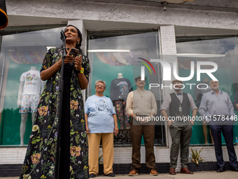 A block party in Los Feliz, United States, on September 15, 2024, dedicates the site of Walt Disney's first studio, which operates there fro...