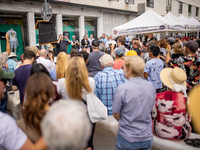 A block party in Los Feliz, United States, on September 15, 2024, dedicates the site of Walt Disney's first studio, which operates there fro...