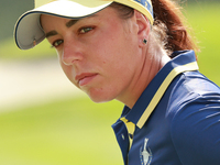 GAINESVILLE, VIRGINIA - SEPTEMBER 15: Georgia Hall of Team Europe looks over the tenth green during single matches on Day Three of the Solhe...