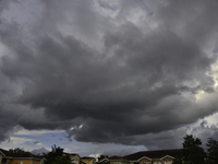 Heavy clouds are seen in Orlando, Florida, US, on October 15, 2023, and the weather is very hot. (