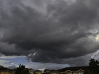 Heavy clouds are seen in Orlando, Florida, US, on October 15, 2023, and the weather is very hot. (