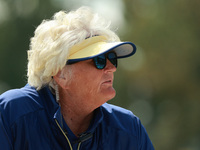 GAINESVILLE, VIRGINIA - SEPTEMBER 15: Vice Captain Laura Davies of Team Europe looks over during single matches on Day Three of the Solheim...