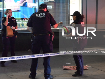 A 12-year-old child is wounded in a shooting in Manhattan, New York, United States, on September 15, 2024. At approximately 9:07 p.m. on Sun...