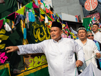 Hundreds of Muslims participate in the boat procession tradition, known as 'Kirab Perahu,' during the Prophet Muhammad's birthday celebratio...