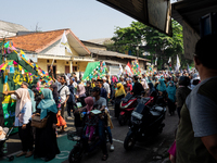 Hundreds of Muslims participate in the boat procession tradition, known as 'Kirab Perahu,' during the Prophet Muhammad's birthday celebratio...