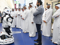 People visit the ConteQ Expo24 (Advanced Technology for Construction & Services Expo) at the Qatar National Convention Centre (QNCC) in Doha...