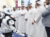 People visit the ConteQ Expo24 (Advanced Technology for Construction & Services Expo) at the Qatar National Convention Centre (QNCC) in Doha...