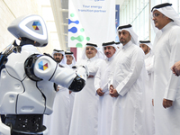 People visit the ConteQ Expo24 (Advanced Technology for Construction & Services Expo) at the Qatar National Convention Centre (QNCC) in Doha...