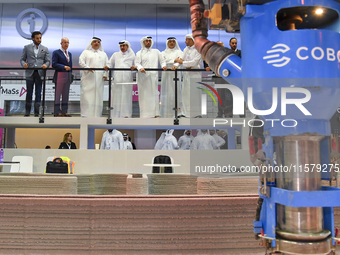 People visit the ConteQ Expo24 (Advanced Technology for Construction & Services Expo) at the Qatar National Convention Centre (QNCC) in Doha...