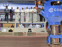 People visit the ConteQ Expo24 (Advanced Technology for Construction & Services Expo) at the Qatar National Convention Centre (QNCC) in Doha...