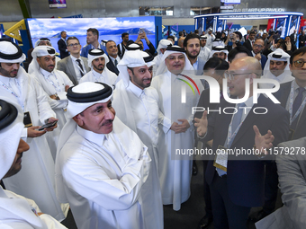 People visit the ConteQ Expo24 (Advanced Technology for Construction & Services Expo) at the Qatar National Convention Centre (QNCC) in Doha...